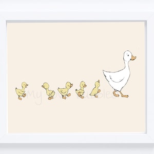 Nursery print - INSTANT DOWNLOAD - Ducks - baby art decor - 5 little ducks - nursery art - ducklings - baby gift - nursery wall art - baby
