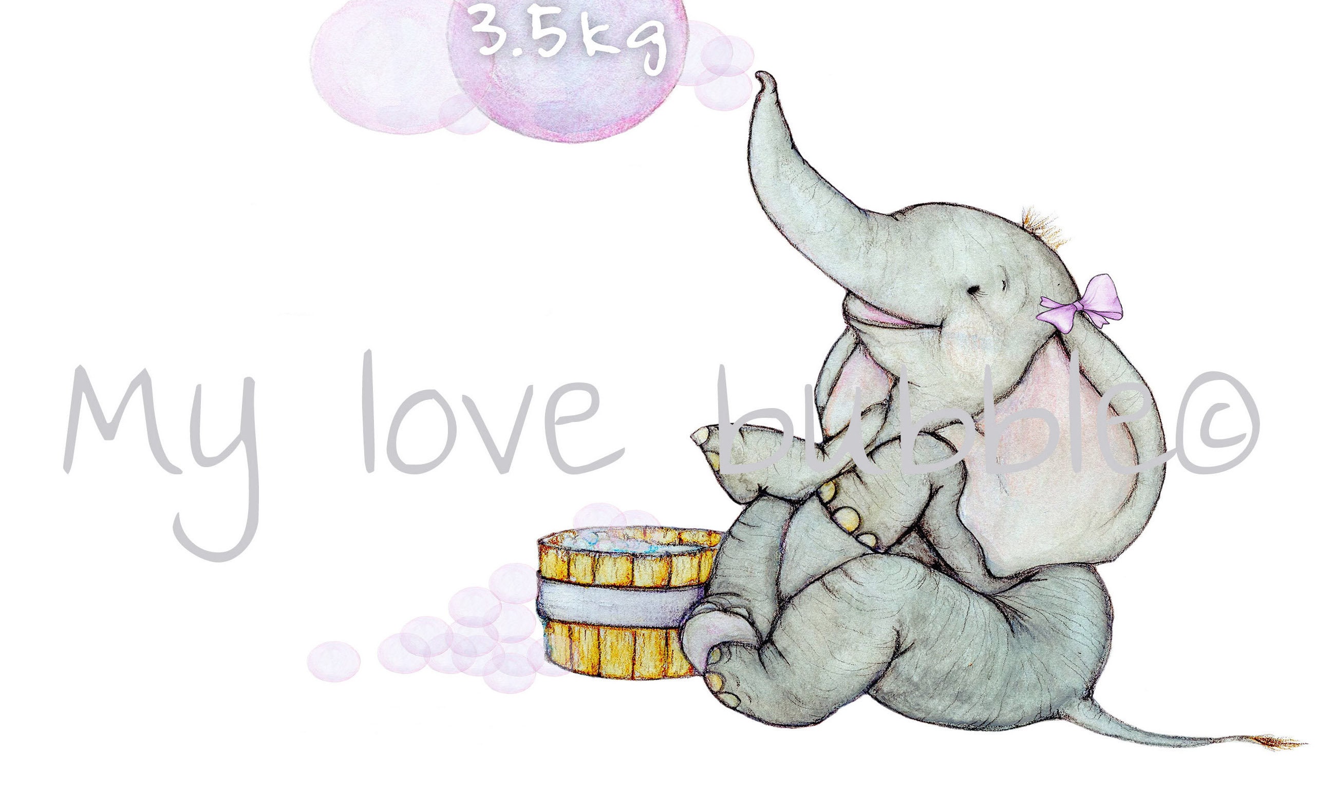 Elephant Blowing Bubbles Nursery Art Nursery Print Etsy