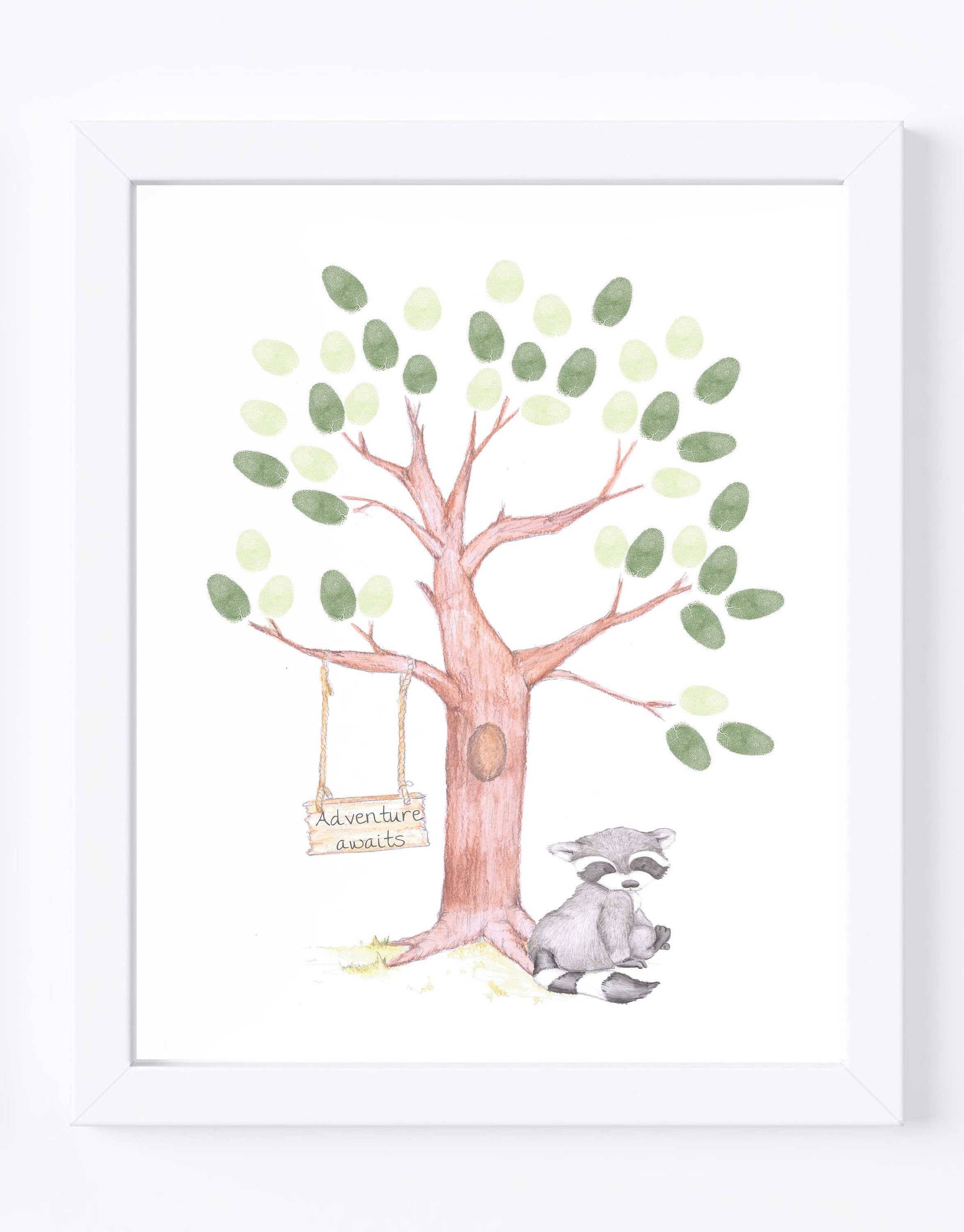 Tree Thumb Print Art Baby Shower Guest Book Woodland Animal - Etsy Tree Thumb Print Art Baby Shower Guest Book Woodland Animal - Etsy