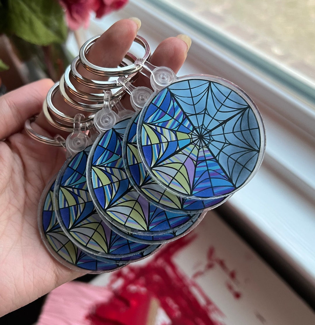 Wednesday Stained Glass Keychains Etsy