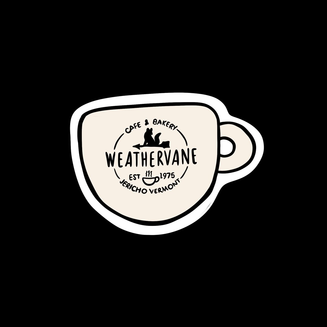 Weathervane Coffee Cup // Wednesday Sticker Preorder Etsy