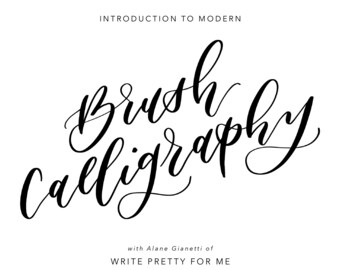 Brush Calligraphy Workbook // Brush Lettering Guide // PDF Download // Digital Download Only