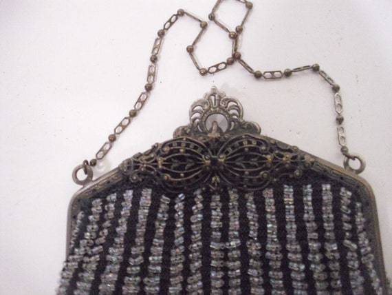 Vintage Swag Beaded Purse, Beaded Handbag, Beaded… - image 3