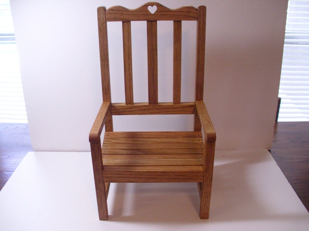 Handcrafted Doll Chair, Wood Doll Chair, Bear Chair, Doll Arm Chair, 16