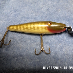 ccb company lures tin fishing sign The Creek Chub Bait Co. metal Fish Camp Signs Creek Chub