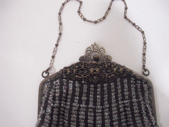 Vintage Swag Beaded Purse, Beaded Handbag, Beaded… - image 2