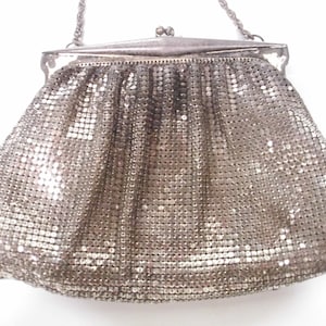 Antique Purse, Whiting and Davis, Silver Mesh, Sliver Purse, Mesh Handbag, Vintage Mesh Purse, Evening Purse, Vintage Handbag