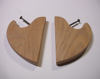 Handmade Unfinished Pine Wood Rolling Pin Holder Set