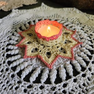 Elegant but Simple Crochet Tealight Pattern for Special Gifts Christmas, Wedding. Birthday