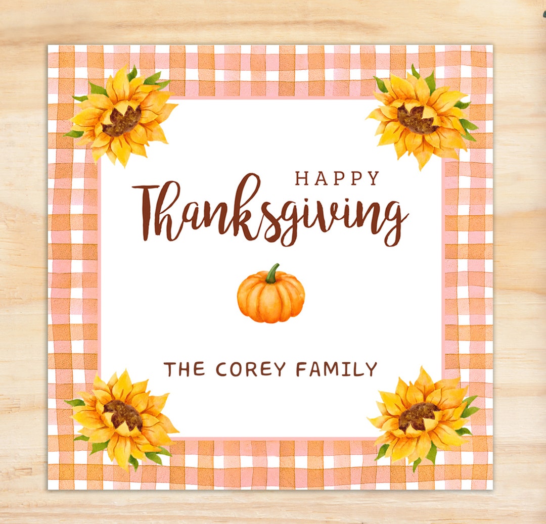 Editable Thanksgiving Gift Tag Canva Happy Thanksgiving - Etsy