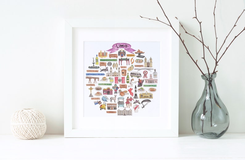 Lima Icon Lima Icon Watercolor Illustration - Etsy