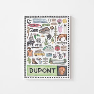 Dupont State Forest Icon Watercolor Illustration