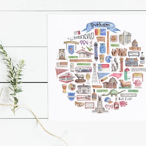 Durham Icon Watercolor Illustration