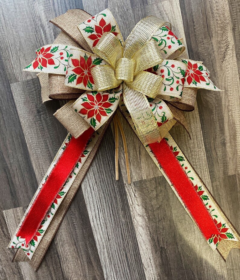 Christmas Wreath Bows Christmas bow for front door Etsy