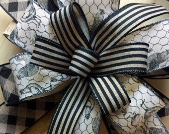 Fall Wreath Bow, Wreath Bow, Rustic Wreath Bow, Wreath Bow fall, Burlap Wreath Bow, Bow for front door