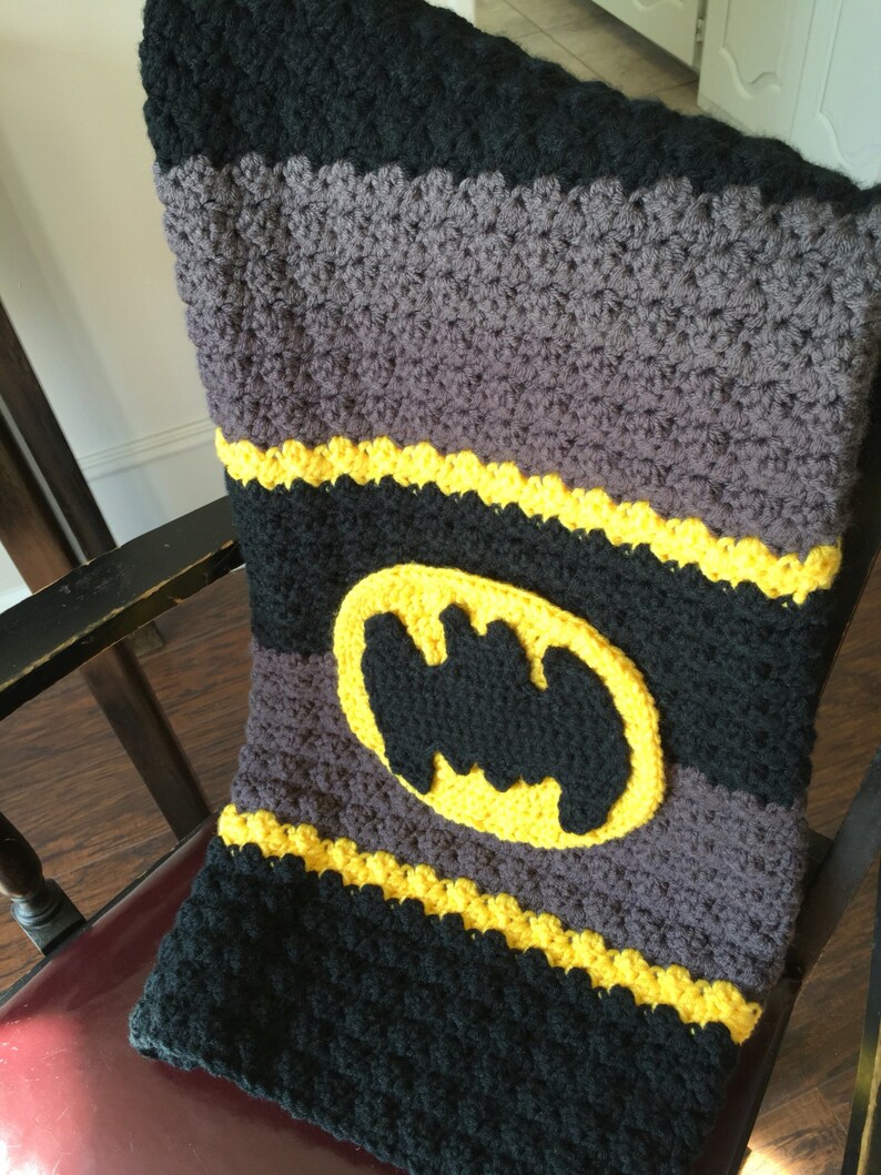 Baby Crochet Blanket Batman Crochet Blanket Crochet Blanket For Boys Toddler Batman Blanket Boy Nursery Blanket Chrochet Baby Blanket Baby Blankets Home Living Gkjwonosaricom