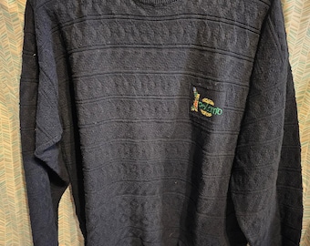 Vintage 80's 90's Lands End Irish Cable Fishermen Wool Silk