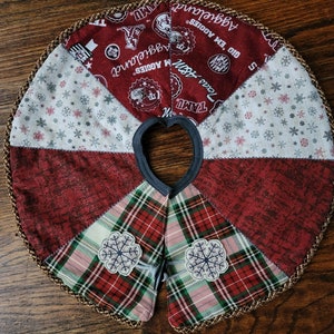 Texas A&M Auggies Mini Christmas Tree Skirt w/FREE personalization **18in**