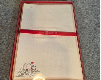 VTG 1981 American Greetings Ziggy Stationery sheets/envelopes Red Original Pkg