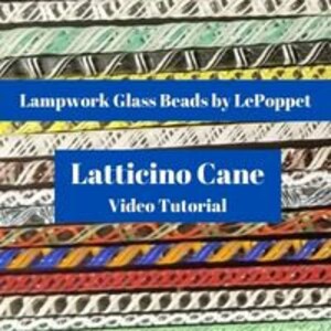 Beginning Lampwork Glass Beads 103.2, Latticino Canes, Video Tutorial, Flamework, Torchwork, Glass Fusing