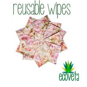 6 Reusable wipes, Face cloths, Nappy wipes, Diaper wipes, Wash wipes. Custom made to order. image 2