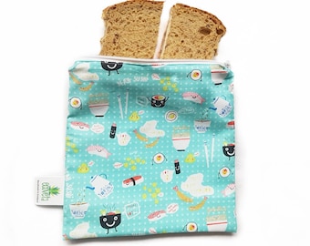 Zero waste extra large reusable sandwich bags, made to order.