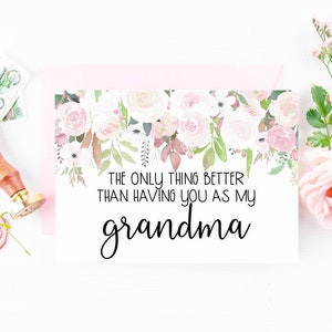 Tarjeta de revelación de embarazo para la abuela - Nueva tarjeta de bisabuela - Lo único mejor que la abuela es la bisabuela - Revelación del anuncio del bebé
