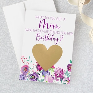 Maman Anniversaire Grossesse Révéler | Nouvelle carte à gratter de grand-mère | Annonce d’anniversaire de bébé des mères | Révélation de bébé pour maman | Petit-fils
