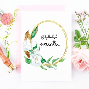 Schwangerschaftskarte Für Eltern - Neue Großeltern Karte - Oma und Opa Baby Reveal Karte - Neue Baby Ankündigung - Magnolie