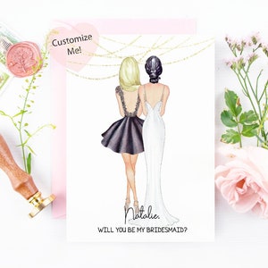 Bridesmaid Asking Card | Personalized Bridesmaid Card | Maid of Honor Keepsake | Matron of Honor Will You Be My Card for Best Friend Sister