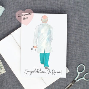 Carte de retraite personnalisée pour médecin | Souvenir Dr personnalisé | Félicitations médecin | Carte de remerciement | Professionnel de la santé Merci