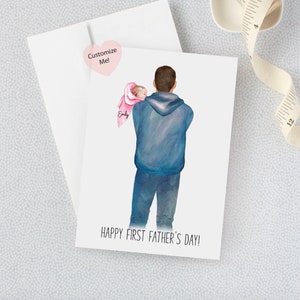Father's Day Card | Custom First Fathers Day Card | Card for Dad | Card for Brother | Fathers Day Gift | Card from Daughter | Dad Keepsake