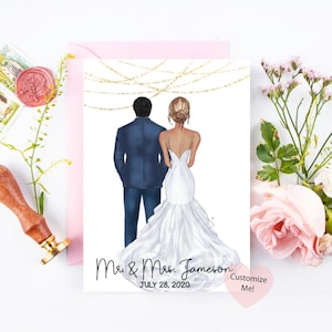 Wedding Card for The Couple | Congratulations Bride and Groom Wedding Card | Wedding Keepsake Card for Bride Groom | On Your Wedding Day