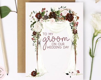 To My Groom on Our Wedding Day | Wedding Day Card for Groom from Bride | To My Husband From Wife | Card for Groom | To the Life of My Life