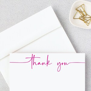 Cartes de remerciement modernes | Cartes FLAT pour lui ou sa | Papeterie moderne | Merci | Baby Shower | Cartes de notes professionnelles 22-63