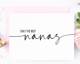 Pregnancy Announcement Card for Nana | New Great Nana Card from Granddaughter Grandson | Baby Announcement for Grandma | the Best Grandma