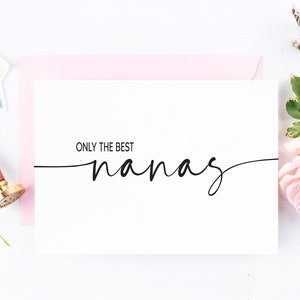 Zwangerschapsaankondigingskaart voor Nana | Nieuwe Achterna Card van Kleindochter Kleinzoon | Baby aankondiging voor oma | de Beste Oma