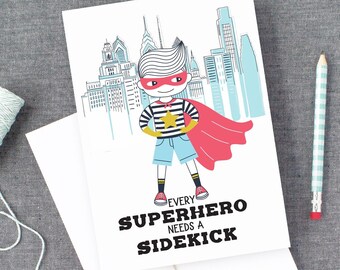 Superhero Pregnancy Announcement Card for Son | New Big Brother Card Baby Reveal | Every Superhero Needs Sidekick Card for Big Brother to Be