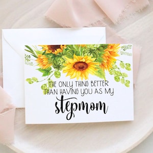Zwangerschap Reveal Card voor Stiefmoeder | Zonnebloem Baby Aankondiging voor Nieuwe Oma | Nieuwe kleinzoon kleindochter | Oma Promotiekaart