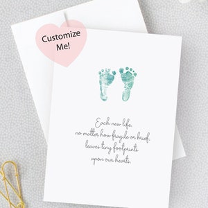 Pregnancy Loss Card | Loss of Baby | Fetal Demise Card | Sympathy Card for Couple Who Lose Their Baby | Gender Neutral | IUFD | Footprints