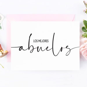 Tarjeta de Revelación de Embarazo a Abuelos, Anuncio de Embarazo Español para la Abuela Abuelos Abuelos, Bisabuelos Tarjeta de Bebé Bisabuelos