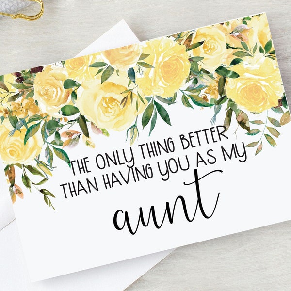 Pregnancy Reveal Card for Aunt - New Great Aunt Card - Only Thing Better Than Aunt Having You As Great Auntie - Baby Announcement Reveal