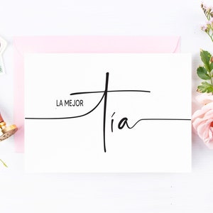 Révélation de grossesse à tante Card, annonce de grossesse espagnole pour Tia à Tia Abuela, tante à grand-tante Carte de promotion, de nièce neveu