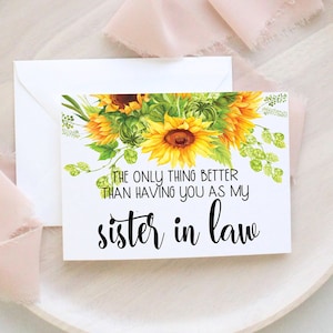 Carte de révélation de grossesse pour belle-sœur | Annonce de bébé tournesol pour la nouvelle tante Sœur | De Frère Sœur | Neveu de la nouvelle nièce