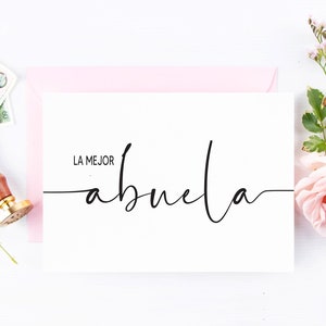 Pregnancy Reveal to Grandma Card, Spanish Pregnancy Announcement for Abuela, New Great Grandma Bisabuela, Grandparents Grandpa Card
