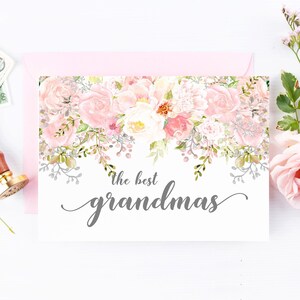 Zwangerschapsaankondiging aan oma - Zwangerschapsaangifte aan grootmoeder - Overgrootmoeder Zwangerschapspromotiekaart - GARDEN ROMANCE