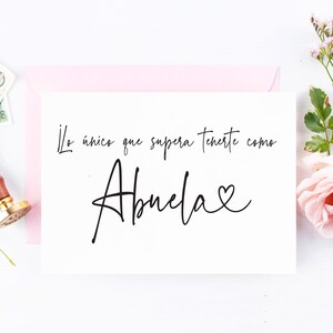 Spanish Pregnancy Reveal to Grandma, New Baby Announcement for Abuela, From Granddaughter  - Pregnancy Announcement for Abuela New bisbuela