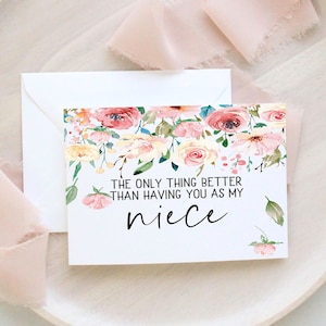 Carte de révélation de grossesse pour nièce - Nouvelle carte de grand cousin - Carte de tante - Carte pour nièce neveu - Annonce de bébé révéler pour nièce
