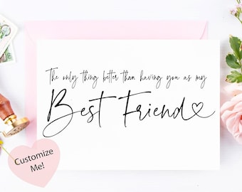 Pregnancy Announcement Card for Best Friend | New Aunt Auntie  | Baby Announcement for Bestie | The Only Thing Better Best Friend | Sister