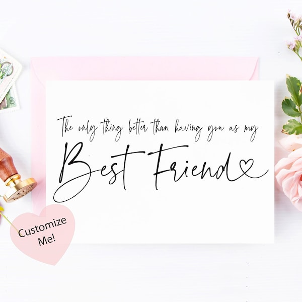 Pregnancy Announcement Card for Best Friend | New Aunt Auntie  | Baby Announcement for Bestie | The Only Thing Better Best Friend | Sister